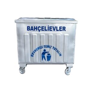 Bahçelievler 800 Litre Metal Çöp Konteyneri