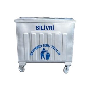 Silivri 800 Litre Metal Çöp Konteyneri