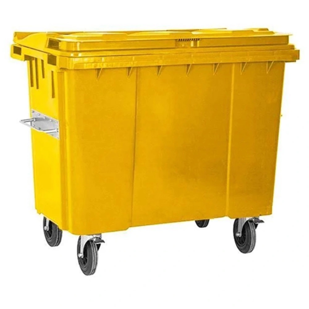 770 Litre Plastik Sarı Çöp Konteyneri 770 Litre Plastik Sarı Çöp Konteyneri